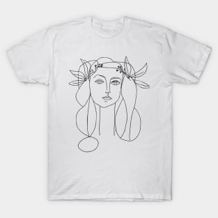 Picasso Woman Sketch Portrait T-Shirt